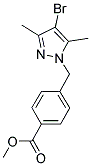 4-(4-BROMO-3,5-DIMETHYL-PYRAZOL-1-YLMETHYL)-BENZOIC ACID METHYL ESTER Struktur