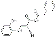 2-CYANO-3-(2-HYDROXYANILINO)-N-(PHENYLACETYL)ACRYLAMIDE Struktur