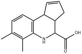 6,7-DIMETHYL-3A,4,5,9B-TETRAHYDRO-3H-CYCLOPENTA [C]QUINOLINE-4-CARBOXYLIC ACID Struktur