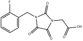 2-[3-(2-FLUOROBENZYL)-2,4,5-TRIOXO-1-IMIDAZOLIDINYL]ACETIC ACID Struktur