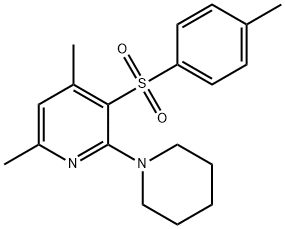 4,6-DIMETHYL-2-PIPERIDINO-3-PYRIDINYL 4-METHYLPHENYL SULFONE Struktur