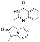 2-[(E)-(1-METHYL-2-OXO-1,2-DIHYDRO-3H-INDOL-3-YLIDENE)METHYL]QUINAZOLIN-4(3H)-ONE Struktur