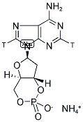 2'-DEOXYADENOSINE 3',5'-CYCLIC PHOSPHATE, AMMONIUM SALT, [2,8-3H]- Struktur