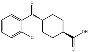 TRANS-4-(2-CHLOROBENZOYL)CYCLOHEXANE-1-CARBOXYLIC ACID Struktur