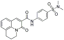 2,3-DIHYDRO-N-[4-(DIMETHYLAMINOSULPHONYL)PHENYL]-5-OXO-(1H,5H)-BENZO[IJ]QUINOLIZINE-6-CARBOXAMIDE Struktur