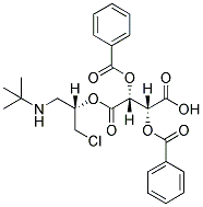 2,3-BIS(BENZOYLOXY)-4-[2-(TERT-BUTYLAMINO)-1-(CHLOROMETHYL)ETHOXY]-4-OXOBUTANOIC ACID Struktur