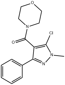 (5-CHLORO-1-METHYL-3-PHENYL-1H-PYRAZOL-4-YL)(MORPHOLINO)METHANONE Struktur