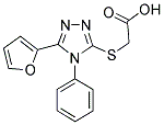 (5-FURAN-2-YL-4-PHENYL-4 H-[1,2,4]TRIAZOL-3-YLSULFANYL)-ACETIC ACID Struktur