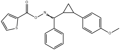 2-[(([[2-(4-METHOXYPHENYL)CYCLOPROPYL](PHENYL)METHYLENE]AMINO)OXY)CARBONYL]THIOPHENE Struktur