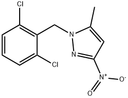 1-(2,6-DICHLORO-BENZYL)-5-METHYL-3-NITRO-1H-PYRAZOLE Struktur