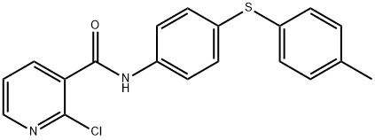 2-CHLORO-N-(4-[(4-METHYLPHENYL)SULFANYL]PHENYL)NICOTINAMIDE Struktur