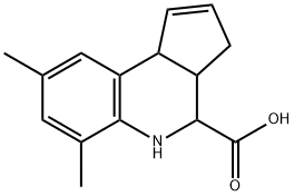 6,8-DIMETHYL-3A,4,5,9B-TETRAHYDRO-3H-CYCLOPENTA[C]QUINOLINE-4-CARBOXYLIC ACID Struktur