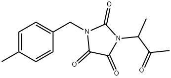 1-(4-METHYLBENZYL)-3-(1-METHYL-2-OXOPROPYL)-1H-IMIDAZOLE-2,4,5(3H)-TRIONE Struktur