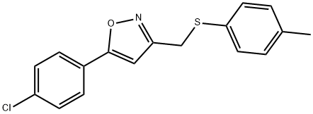 5-(4-CHLOROPHENYL)-3-([(4-METHYLPHENYL)SULFANYL]METHYL)ISOXAZOLE Struktur