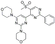 2,6-DIMORPHOLINO-4-[5-(METHYLSULPHONYL)-2-PHENYLPYRIMIDIN-4-YL]PYRIMIDINE Struktur