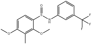 2,4-DIMETHOXY-3-METHYL-N-[3-(TRIFLUOROMETHYL)PHENYL]BENZENESULFINAMIDE Struktur