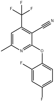 2-(2,4-DIFLUOROPHENOXY)-6-METHYL-4-(TRIFLUOROMETHYL)NICOTINONITRILE Struktur