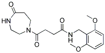 N'-(2,6-DIMETHOXYBENZYL)-HEXAHYDRO-C,5-DIOXO-1,4-DIAZEPIN-1-BUTANAMIDE Struktur