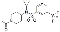 N-(1-ACETYLPIPERIDIN-4-YL)-N-CYCLOPROPYL-3-(TRIFLUOROMETHYL)BENZENESULPHONAMIDE Struktur