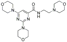 2,6-DIMORPHOLINO-N-(2-MORPHOLINOETHYL)PYRIMIDINE-4-CARBOXAMIDE Struktur