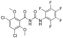 N-(3,5-DICHLORO-2,6-DIMETHOXYBENZOYL)-N'-(2,3,4,5,6-PENTAFLUOROPHENYL)UREA Struktur