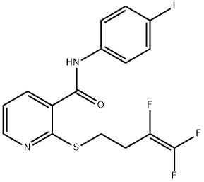 N-(4-IODOPHENYL)-2-[(3,4,4-TRIFLUORO-3-BUTENYL)SULFANYL]NICOTINAMIDE Struktur