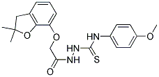 1-(2-(2,2-DIMETHYL(3-OXAINDAN-4-YLOXY))ACETYL)-4-(4-METHOXYPHENYL)THIOSEMICARBAZIDE Struktur