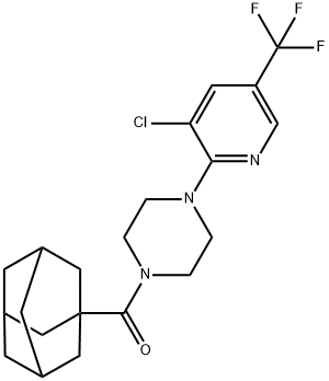 1-ADAMANTYL(4-[3-CHLORO-5-(TRIFLUOROMETHYL)-2-PYRIDINYL]PIPERAZINO)METHANONE Struktur