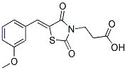 3-[5-(3-METHOXY-BENZYLIDENE)-2,4-DIOXO-THIAZOLIDIN-3-YL]-PROPIONIC ACID Struktur