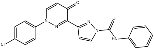 3-[1-(4-CHLOROPHENYL)-4-OXO-1,4-DIHYDRO-3-PYRIDAZINYL]-N-PHENYL-1H-PYRAZOLE-1-CARBOXAMIDE Struktur