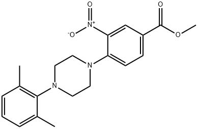 METHYL 4-[4-(2,6-DIMETHYLPHENYL)PIPERAZINO]-3-NITROBENZENECARBOXYLATE Struktur