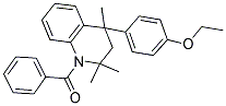 (4-(4-ETHOXYPHENYL)-2,2,4-TRIMETHYL-3,4-DIHYDROQUINOLIN-1(2H)-YL)(PHENYL)METHANONE Struktur