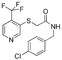 N-(4-CHLOROBENZYL)-2-[[4-(TRIFLUOROMETHYL)PYRIDIN-3-YL]THIO]ACETAMIDE Struktur