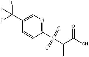 2-([5-(TRIFLUOROMETHYL)-2-PYRIDINYL]SULFONYL)PROPANOIC ACID Struktur