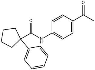 N-(4-ACETYLPHENYL)(PHENYLCYCLOPENTYL)FORMAMIDE Struktur