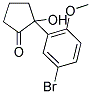 2-HYDROXY-2-(5-BROMO-2-METHOXYPHENYL)CYCLOPENTANONE Struktur