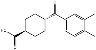 TRANS-4-(3,4-DIMETHYLBENZOYL)CYCLOHEXANE-1-CARBOXYLIC ACID Struktur