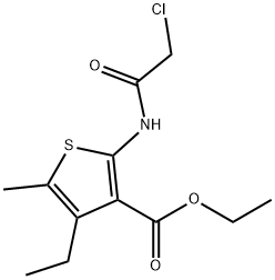 2-(2-CHLORO-ACETYLAMINO)-4-ETHYL-5-METHYL-THIOPHENE-3-CARBOXYLIC ACID ETHYL ESTER Struktur