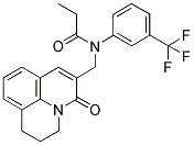 N-[(2,3-DIHYDRO-5-OXO-(1H,5H)-BENZO[IJ]QUINOLIZIN-6-YL)METHYL]-N-[3-(TRIFLUOROMETHYL)PHENYL]PROPANAMIDE Struktur