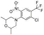 4-[5-CHLORO-2-NITRO-4-(TRIFLUOROMETHYL)PHENYL]-2,6-DIMETHYLMORPHOLINE Struktur