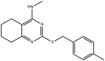 N-METHYL-2-[(4-METHYLBENZYL)SULFANYL]-5,6,7,8-TETRAHYDRO-4-QUINAZOLINAMINE Struktur