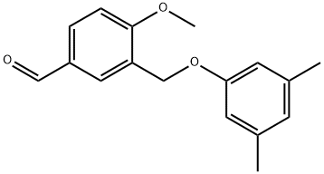 3-[(3,5-DIMETHYLPHENOXY)METHYL]-4-METHOXYBENZALDEHYDE Struktur