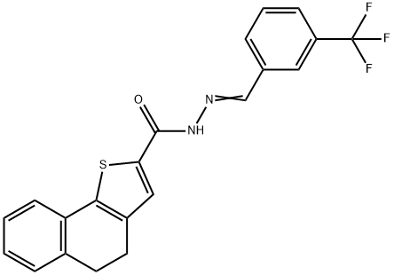 N'-((E)-[3-(TRIFLUOROMETHYL)PHENYL]METHYLIDENE)-4,5-DIHYDRONAPHTHO[1,2-B]THIOPHENE-2-CARBOHYDRAZIDE Struktur