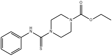 ETHYL 4-((PHENYLAMINO)THIOXOMETHYL)PIPERAZINECARBOXYLATE Struktur