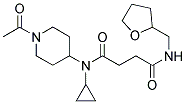 N-(1-ACETYLPIPERIDIN-4-YL)-N-CYCLOPROPYL-4-OXO-4-(TETRAHYDROFURFURYLAMINO)BUTANAMIDE Struktur