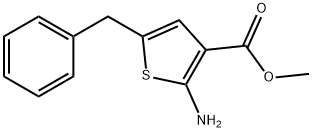 2-AMINO-5-BENZYL-THIOPHENE-3-CARBOXYLIC ACID METHYL ESTER Struktur