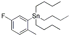 (5-FLUORO-2-METHYLPHENYL)TRI-N-BUTYLSTANNANE Struktur