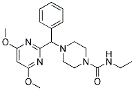 4-[A-(4,6-DIMETHOXYPYRIMIDIN-2-YL)BENZYL]-N-ETHYLPIPERAZINE-1-CARBOXAMIDE Struktur