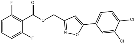 [5-(3,4-DICHLOROPHENYL)-3-ISOXAZOLYL]METHYL 2,6-DIFLUOROBENZENECARBOXYLATE Struktur