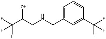 1,1,1-TRIFLUORO-3-([3-(TRIFLUOROMETHYL)BENZYL]AMINO)-2-PROPANOL Struktur